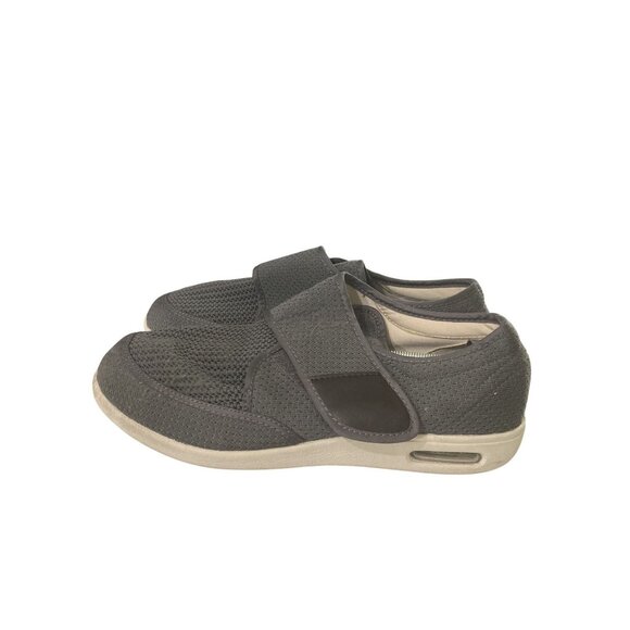 YouYun Mens Size 12 Gray Mesh Adjustable Breathable Slip-On sneakers Shoes - Picture 3 of 8